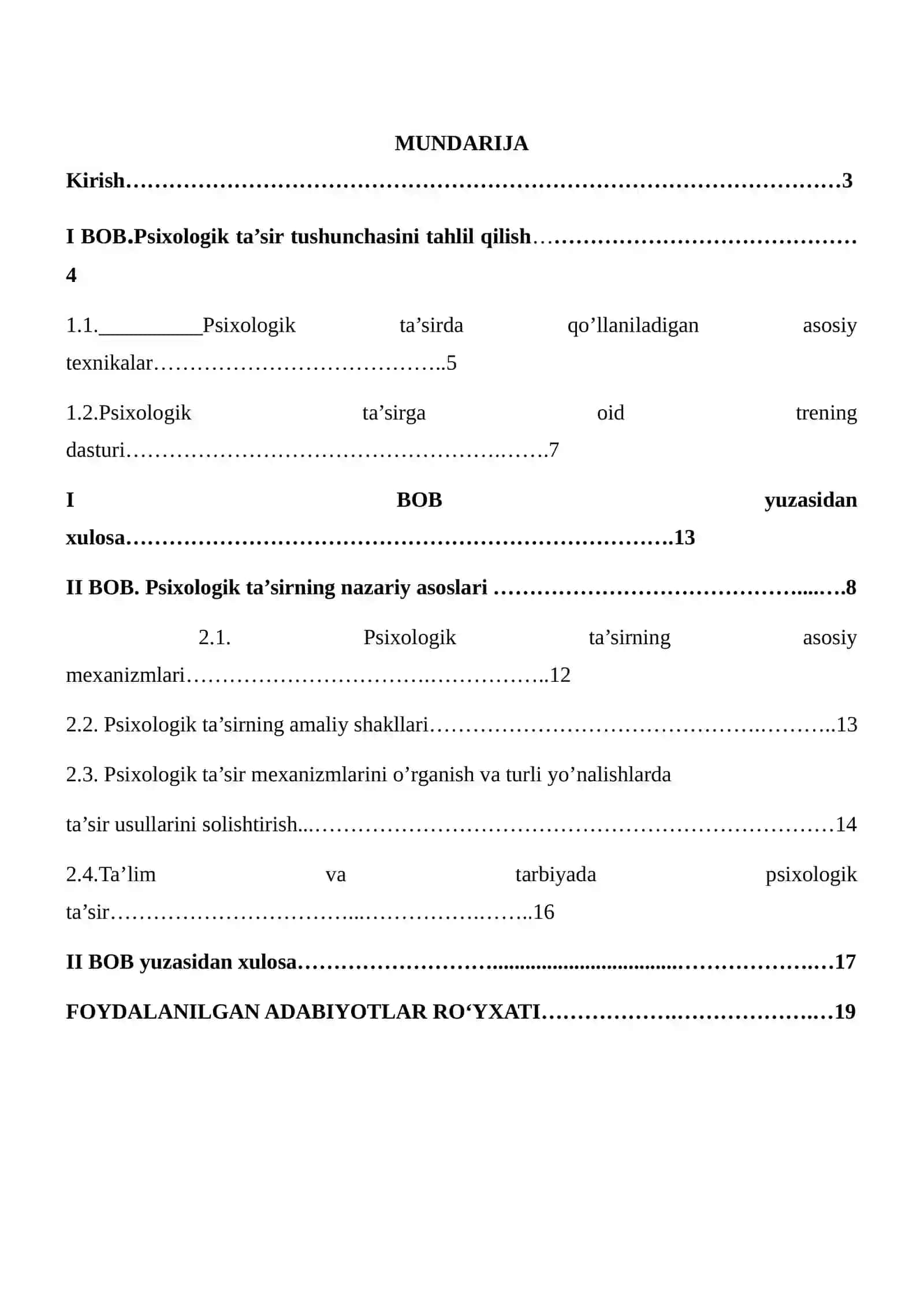 Psixologik Ta'sir Tushunchasi 2