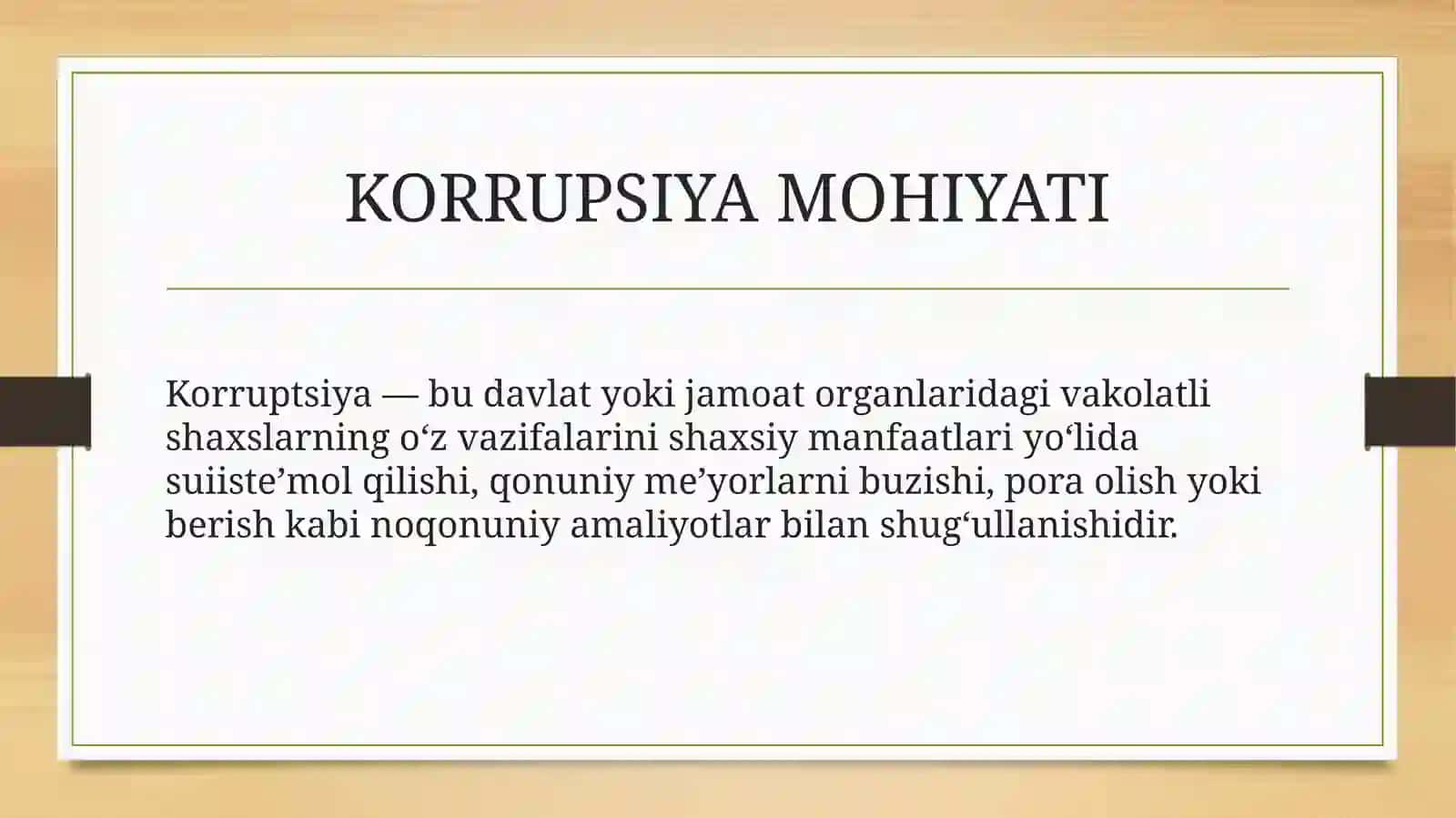 KORRUPSIYANING MOHIYATI VA UNGA QARSHI KURASHISH 2