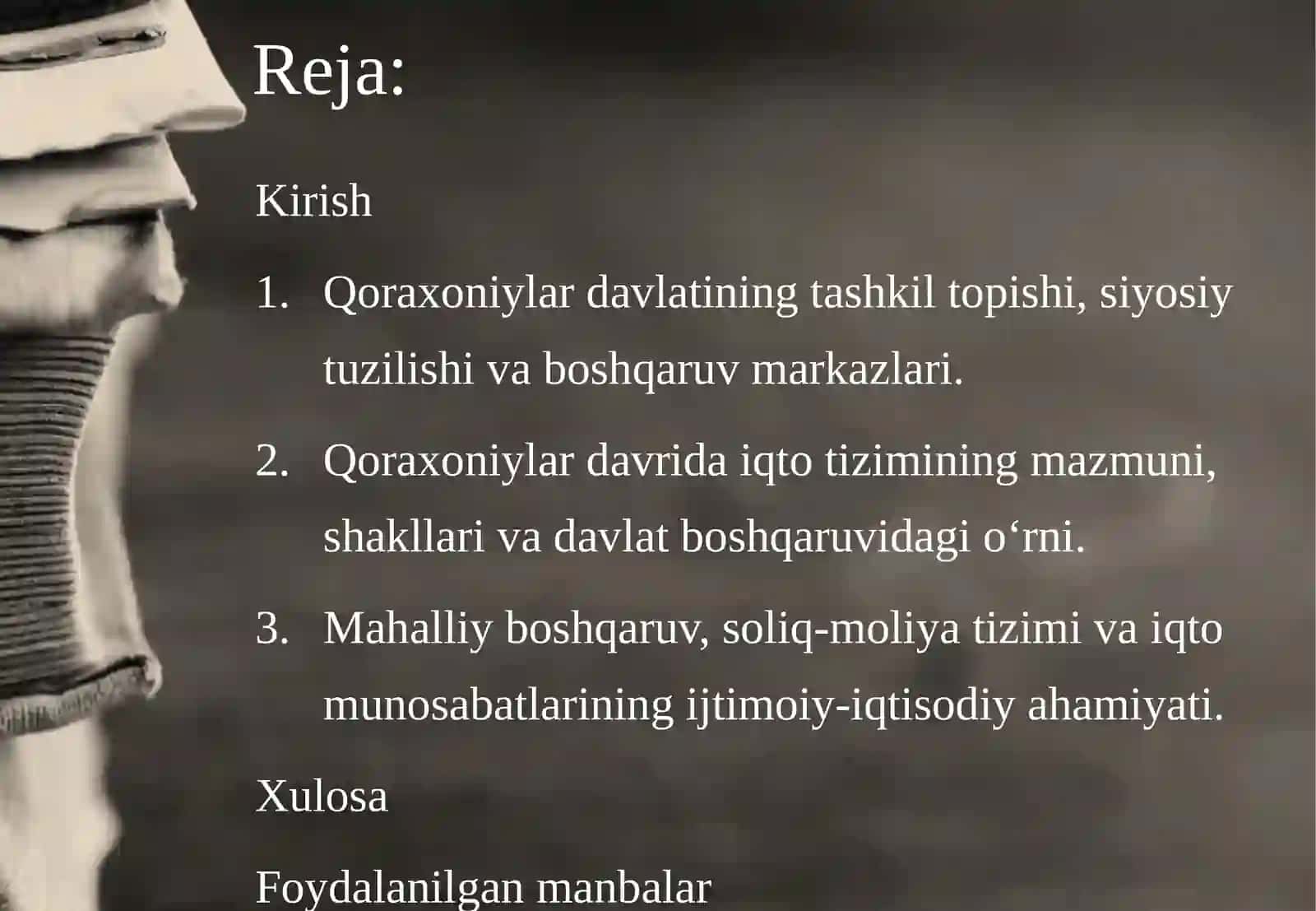 QORAXONIYLAR DAVRIDA IQTO TIZIMI VA DAVLAT BOSHQARUVI 2