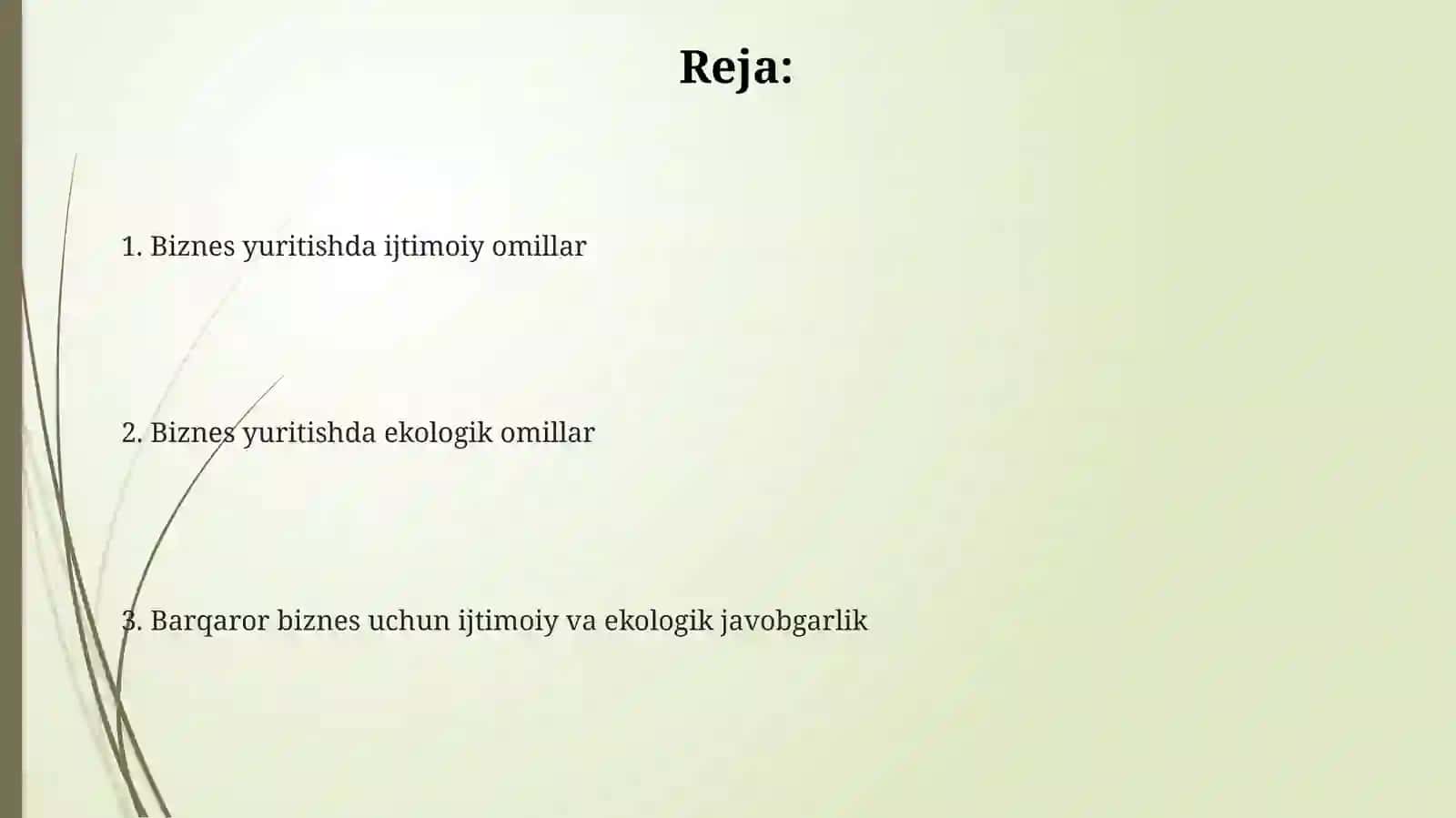 Biznes yuritishdaijtimoiyekologikomillar 2