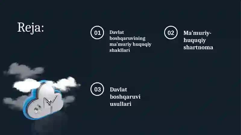 Davlatboshqaruvining ma’muriy-huquqiy shakllari 2