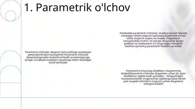 Parametrik Olchamlar Qatori 2