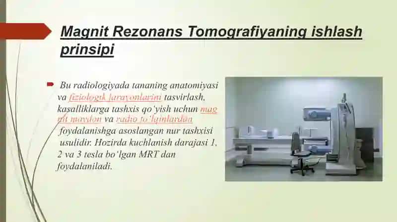 MRT -REJIMLARI BILAN 2