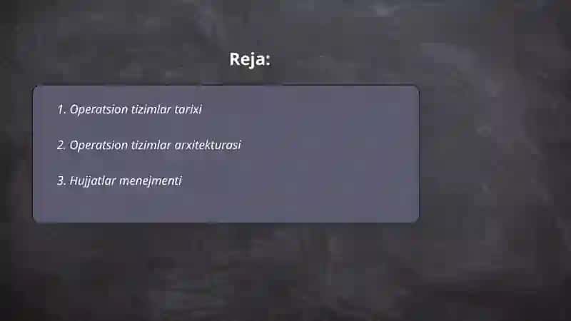 Operatsion tizimlar tarixi 2