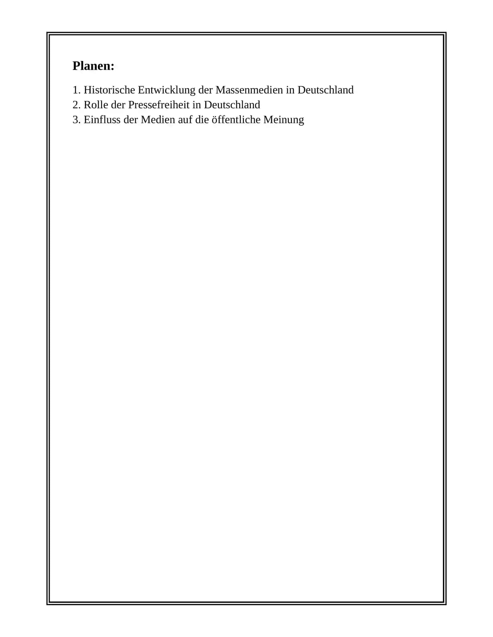 DIE ROLLE DER MASSENMEDIEN IN DEUTSCHLAND 2