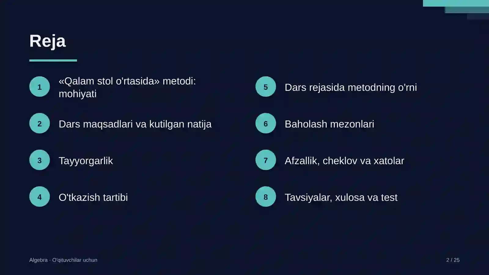 algebra darslarida qalam stol o'rtasida metodidan foydalanish 7105 2