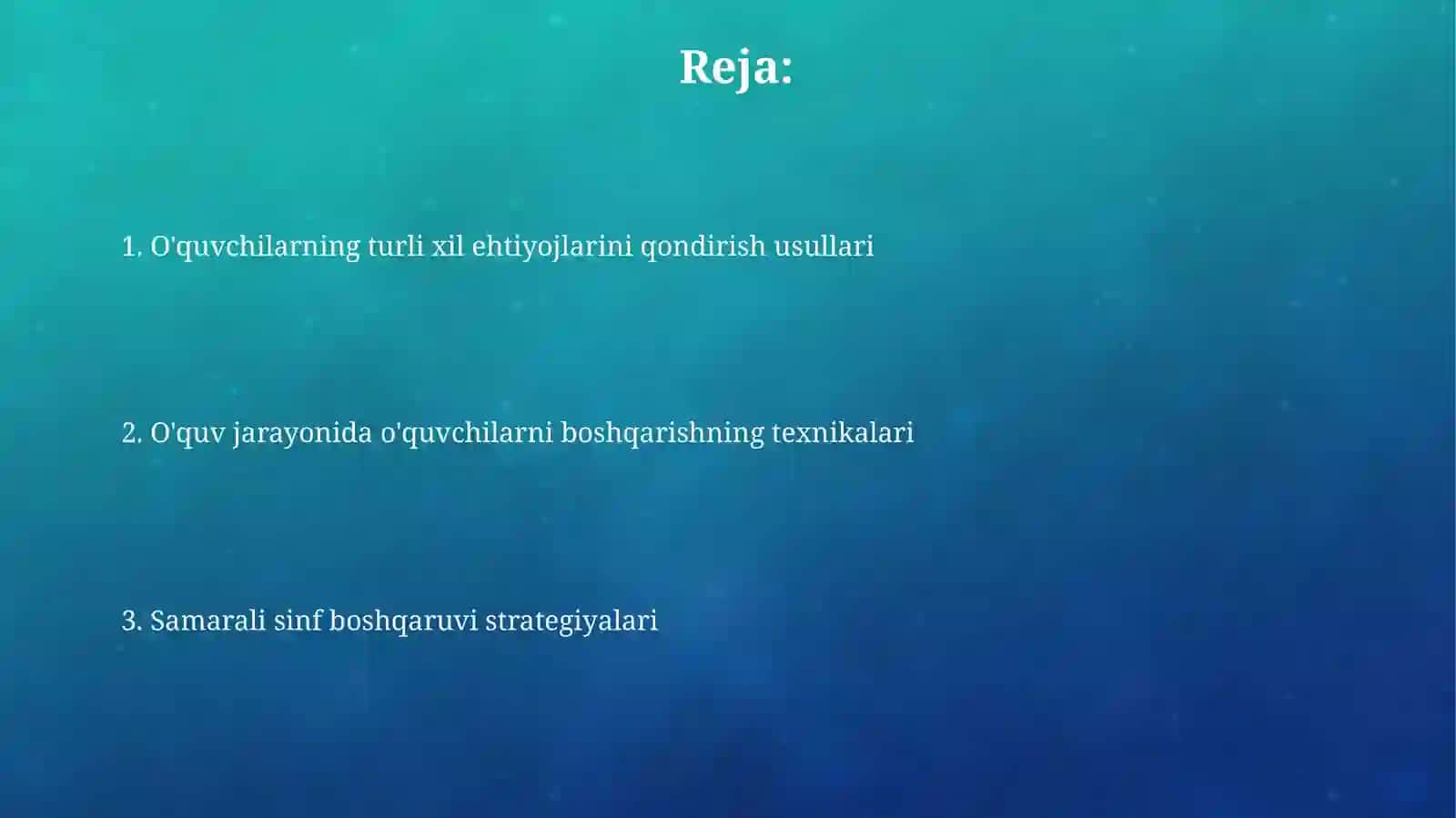 Dars jarayonida o‘quvchilarni boshqarish texnikasi va usullari 2