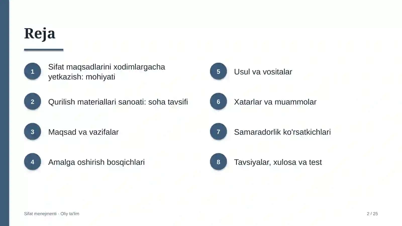 qurilish materiallari sanoatida sifat maqsadlarini xodimlargacha yetkazish 7886 2