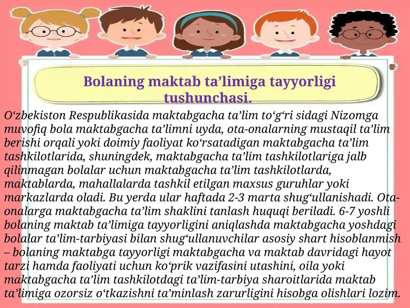 Mashg’ulotning bolalarni maktabga tayyorlashdagi ahamiyati 2