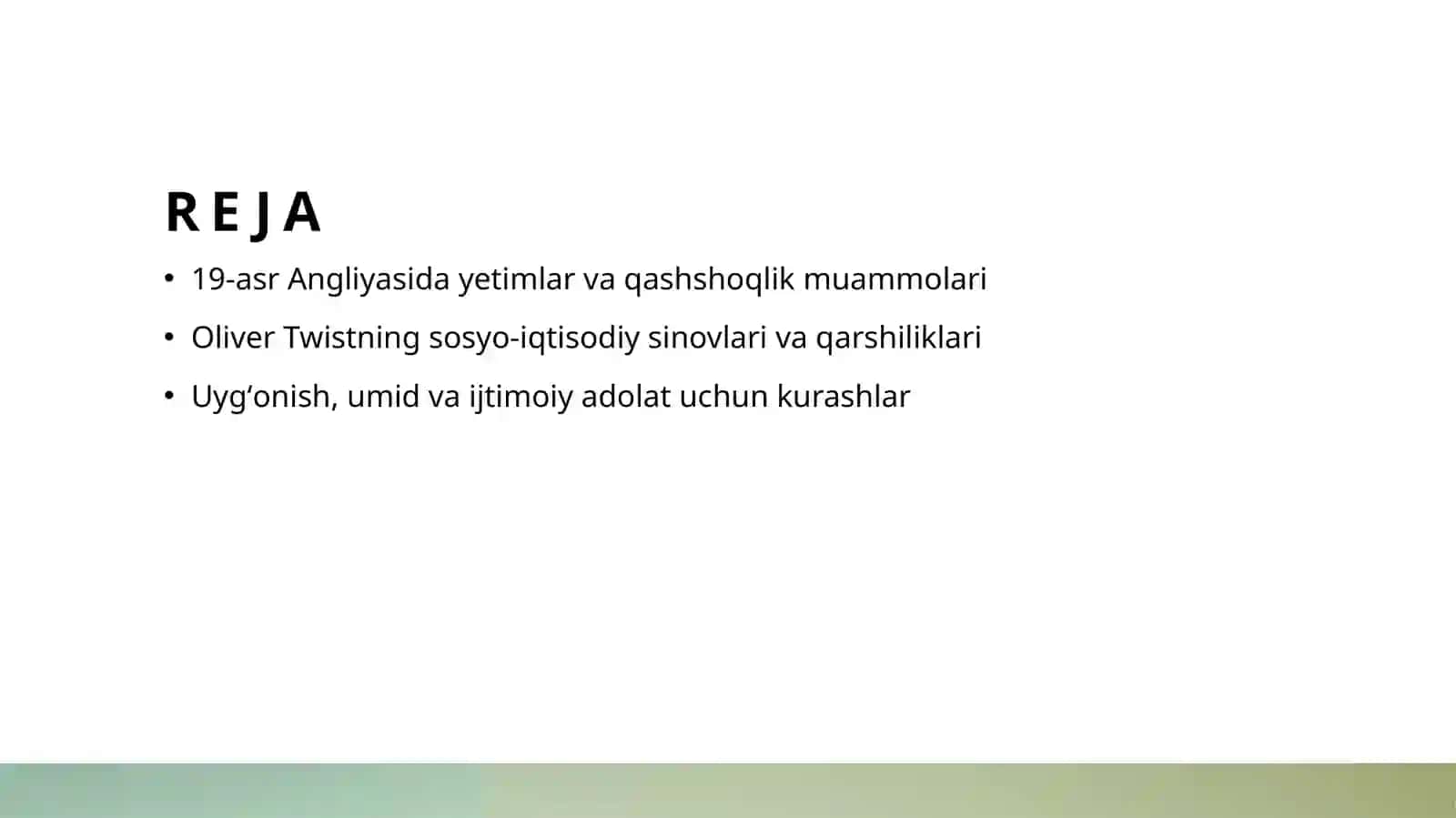 Charlez Dikkens Oliver Tvistning boshidan kechirganlari 2