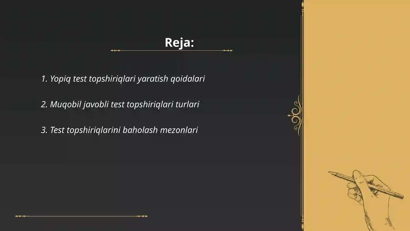 Yopiq test topshiriqlari yaratishning umumiy qoidalari 2