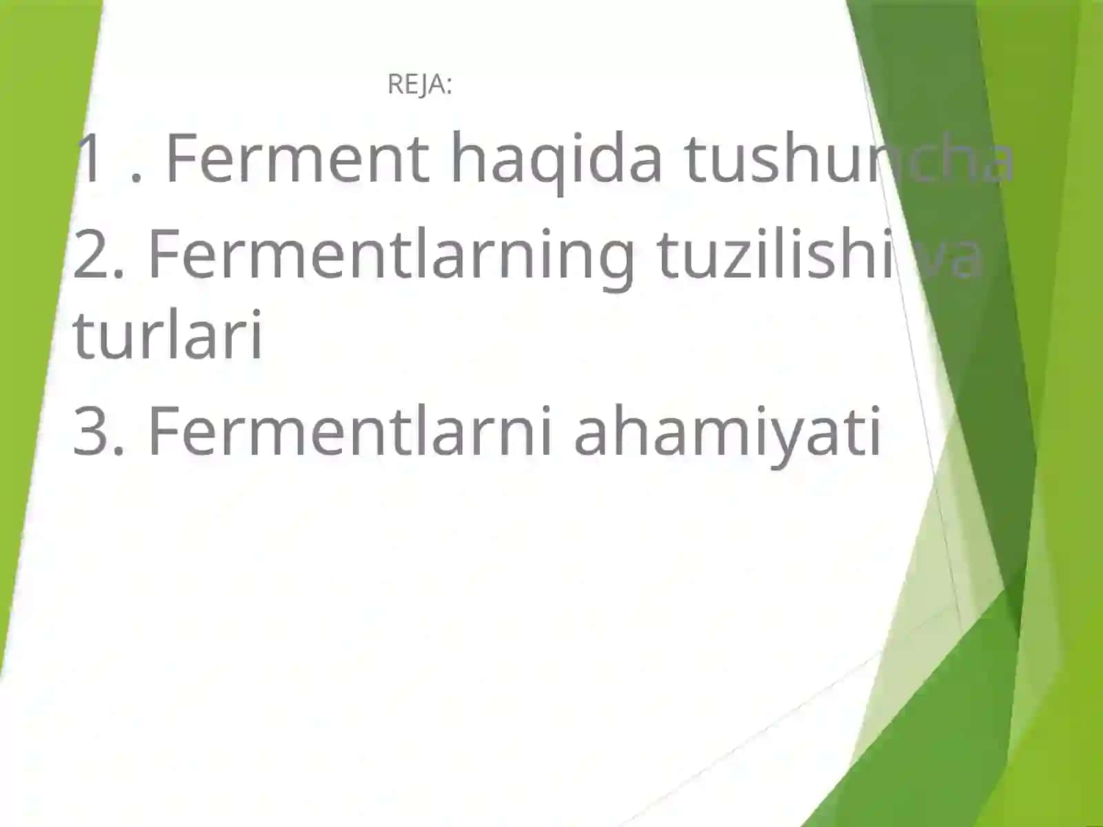 Fermentlar haqida umumiy tushunchalar 2