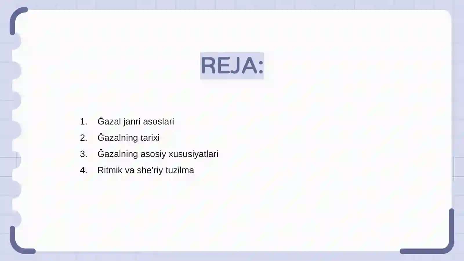 Ĝazal janri xususyatlari 2