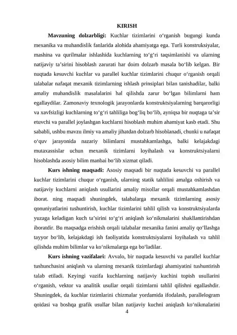 Kuchlar tizimlarini o‘rganish 2