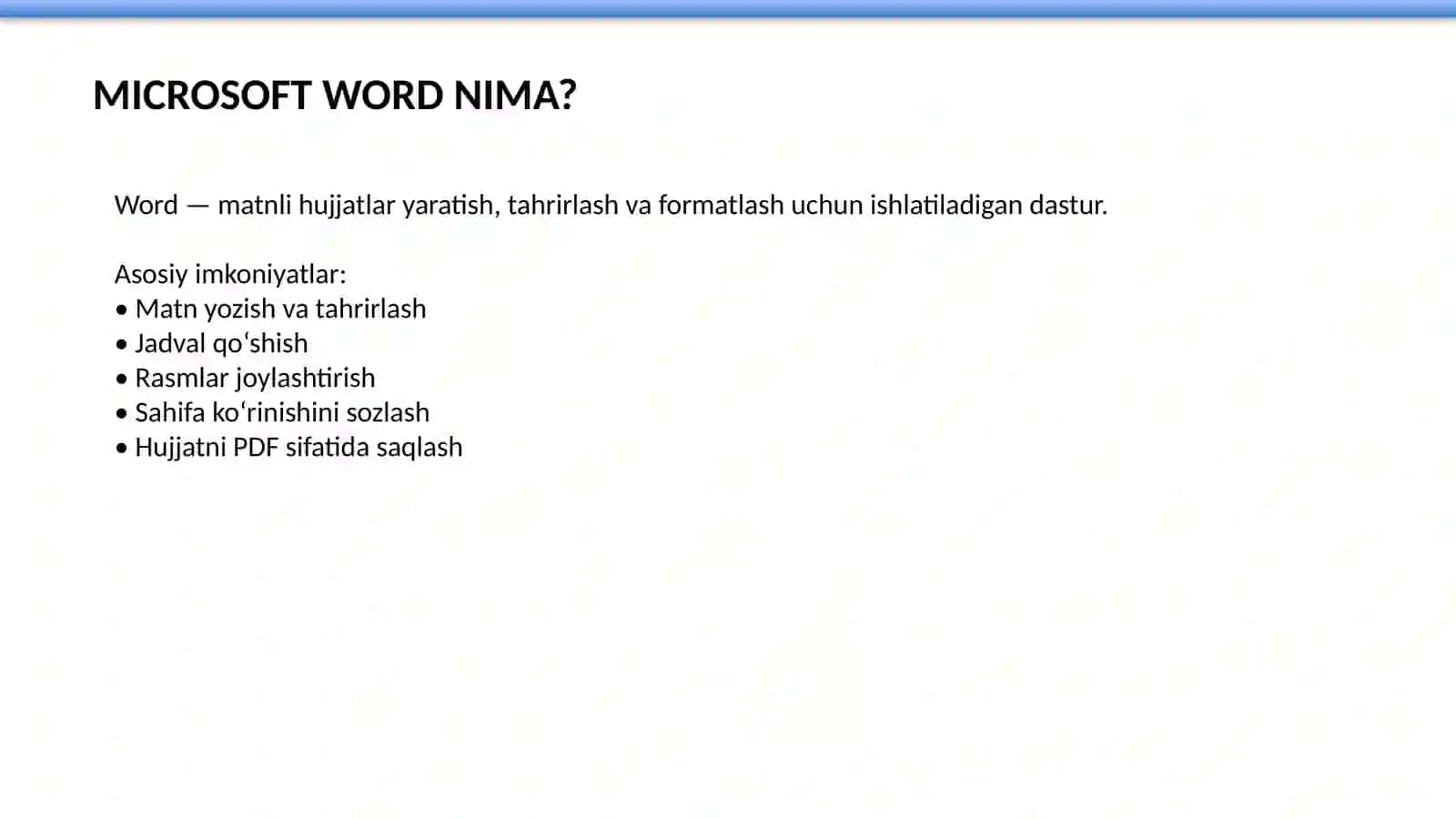 MICROSOFT WORD 2