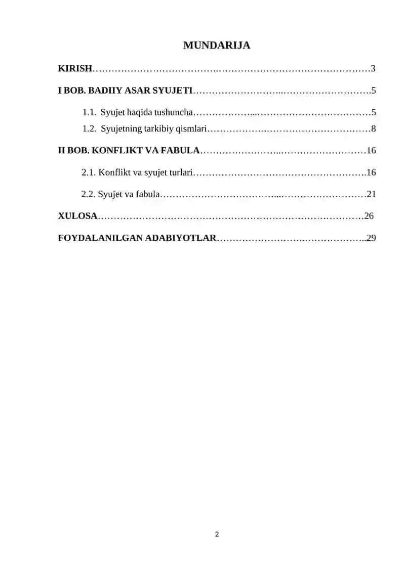 Syujet funksiyalari, turlari, komponentlari. 2