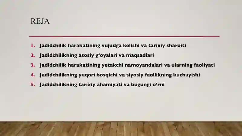 Yuqori bosqich (Jadidchilik) 2