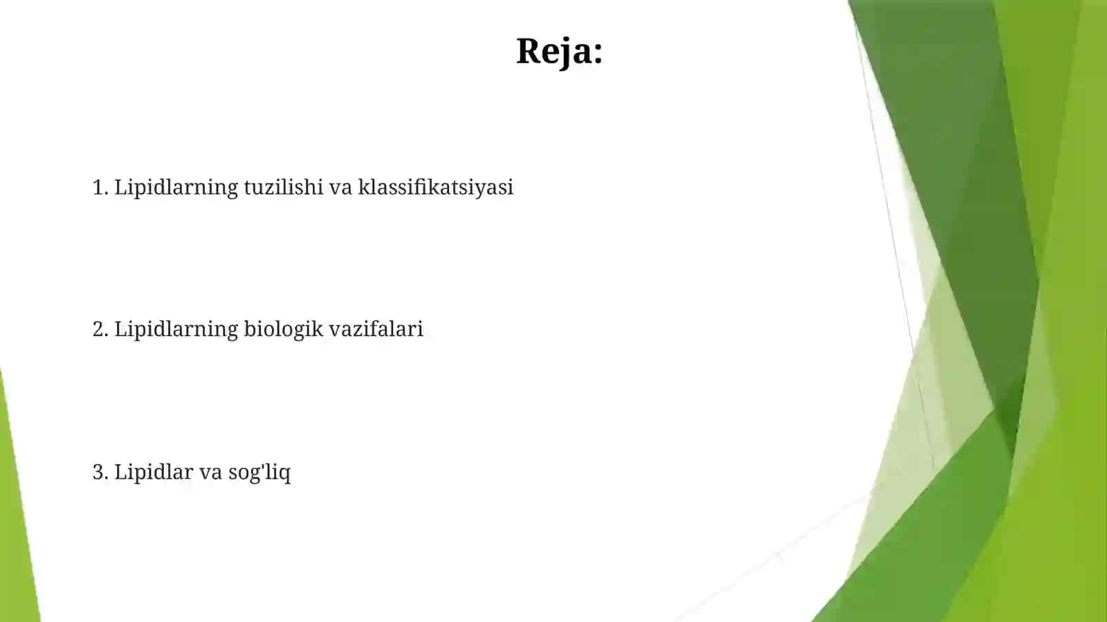 Lipidlarning biologikahamiyati 2