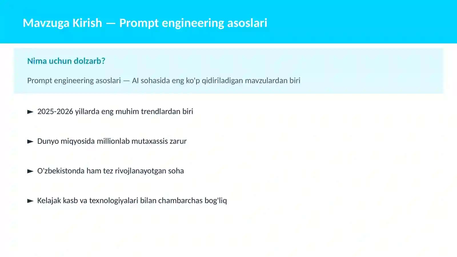 Prompt engineering asoslari 2