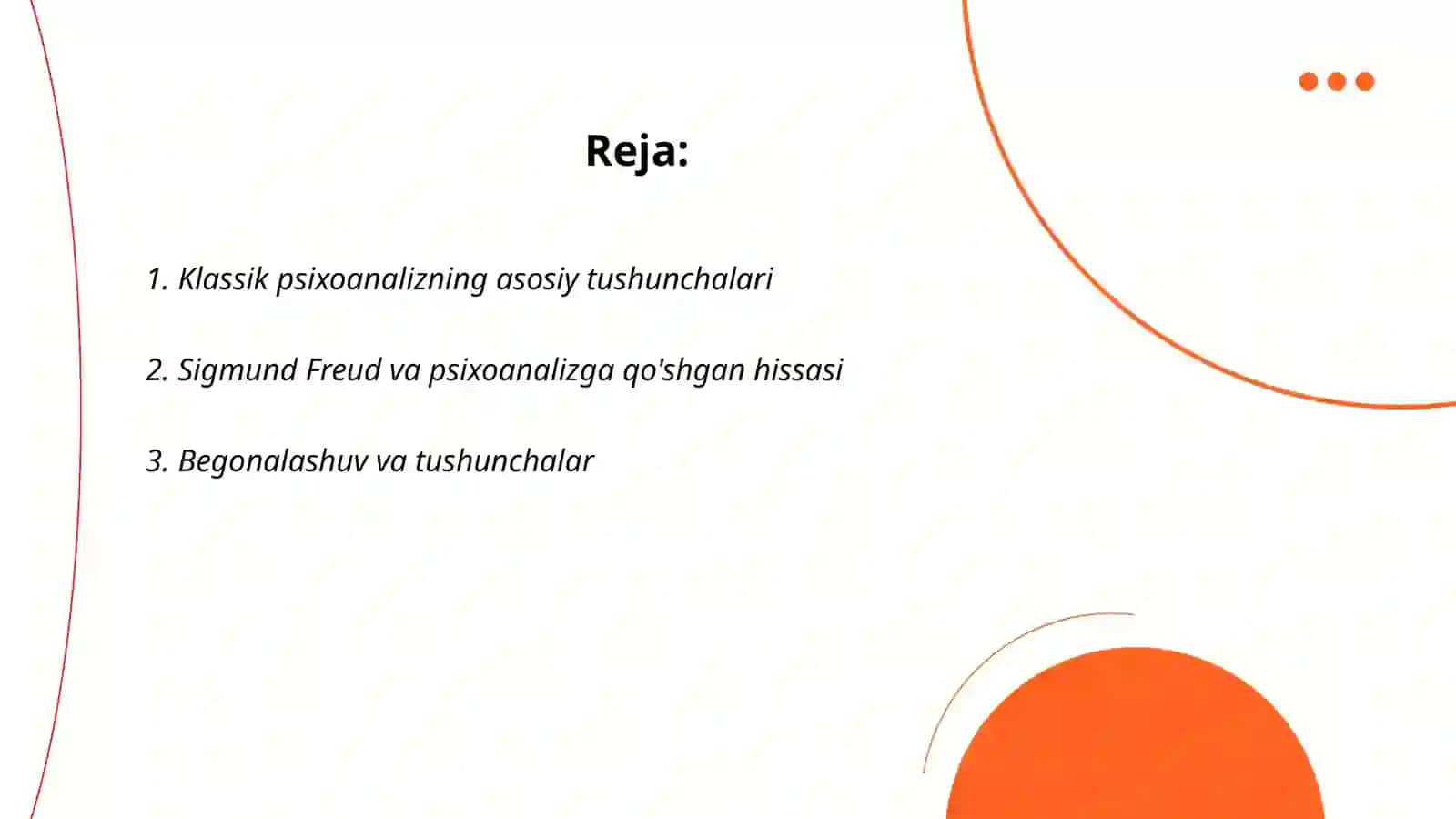 Klassik psixoanaliz va uning modifikatsiyalari 2