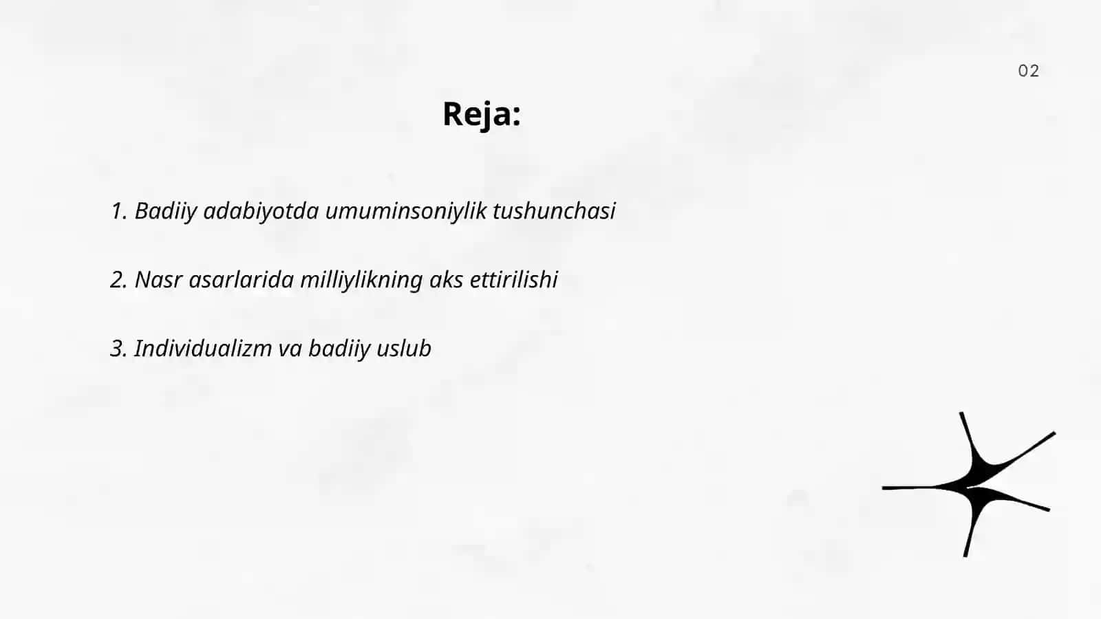 Badiiy adabiyot umuminsoniylik, milliylik va individulik masalasi ( Boltaboyev H. "Nasr va uslub " asari tahlili) 2