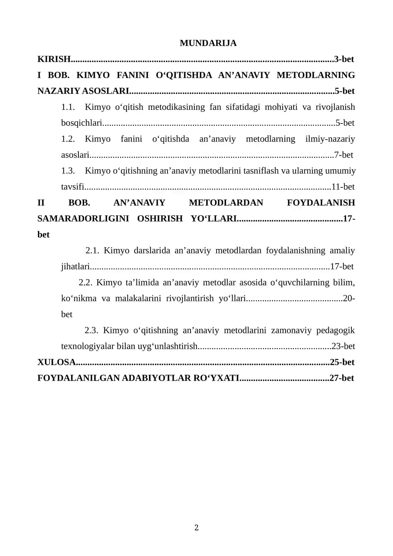 Kimyo o‘qitishning an’anaviy metodlari va ularning umumiy tavsifi 2
