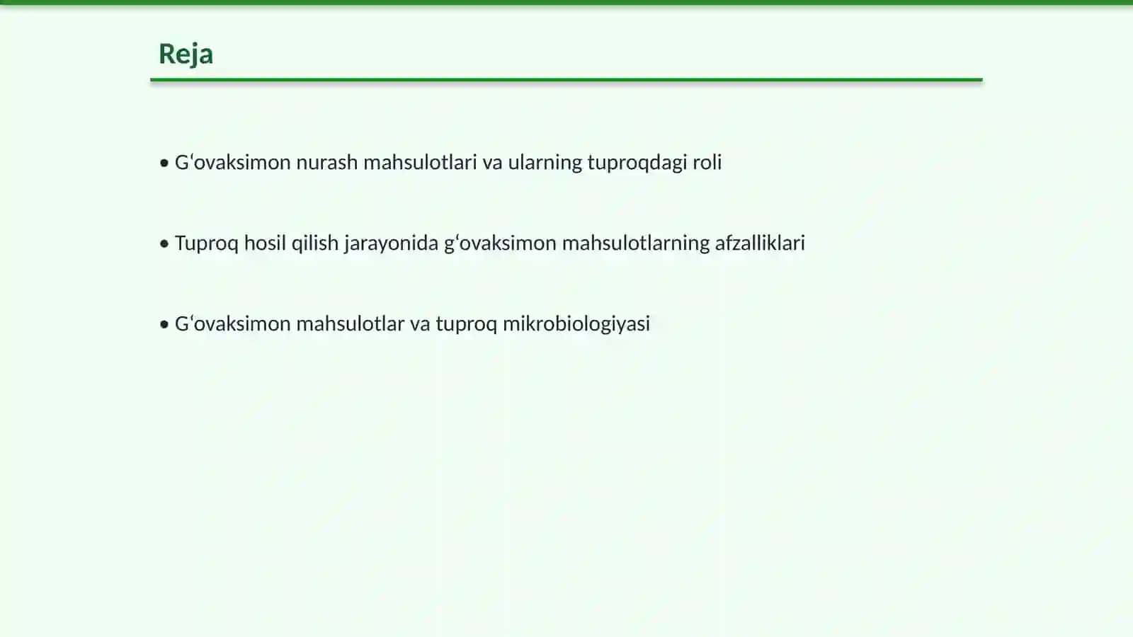 Tuproq hosil qiluvchi g‘ovaksimon nurash mahsulotlari 2