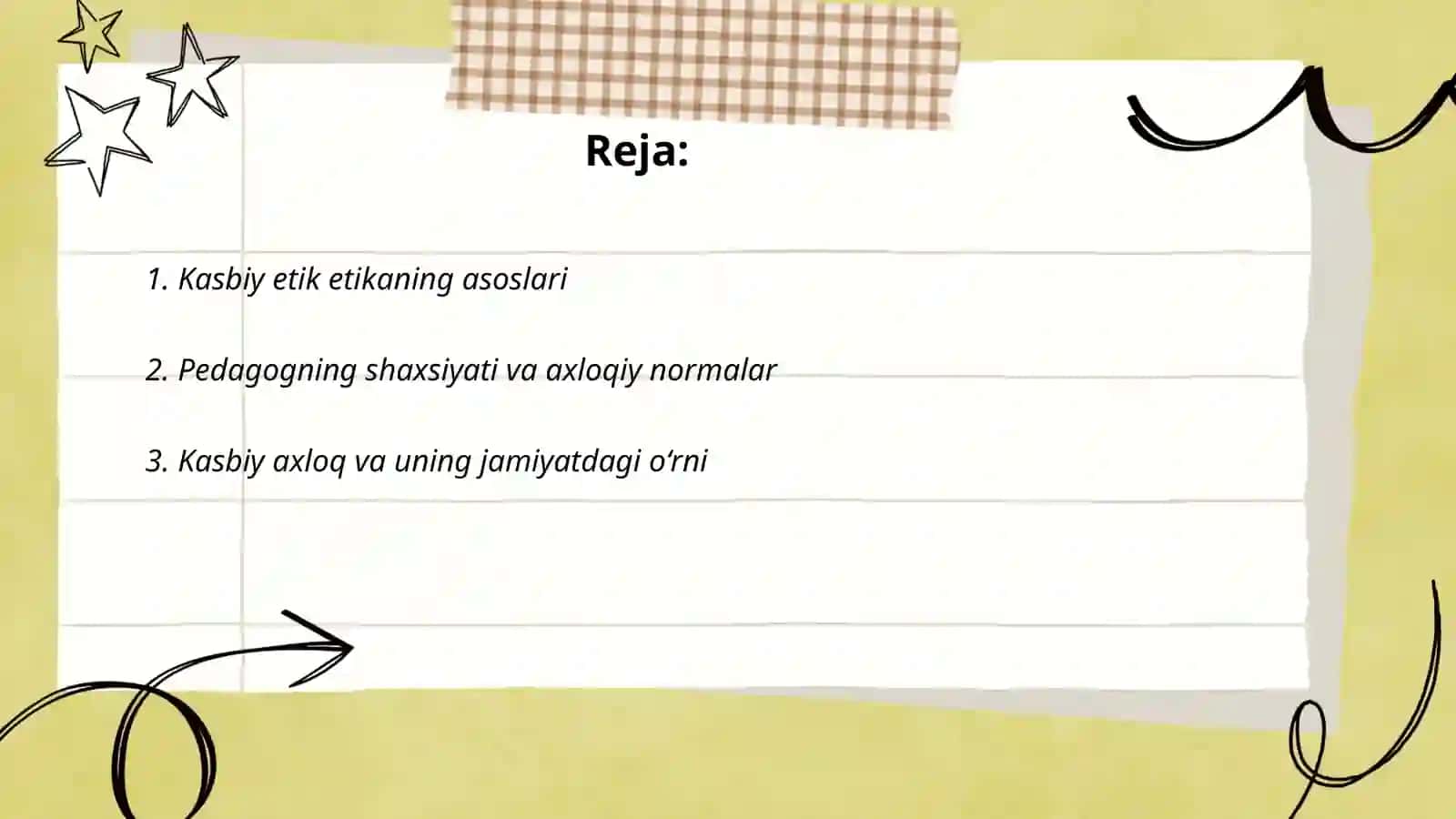 Kasb etikasi, pedagogik axloq tushunchasi 2