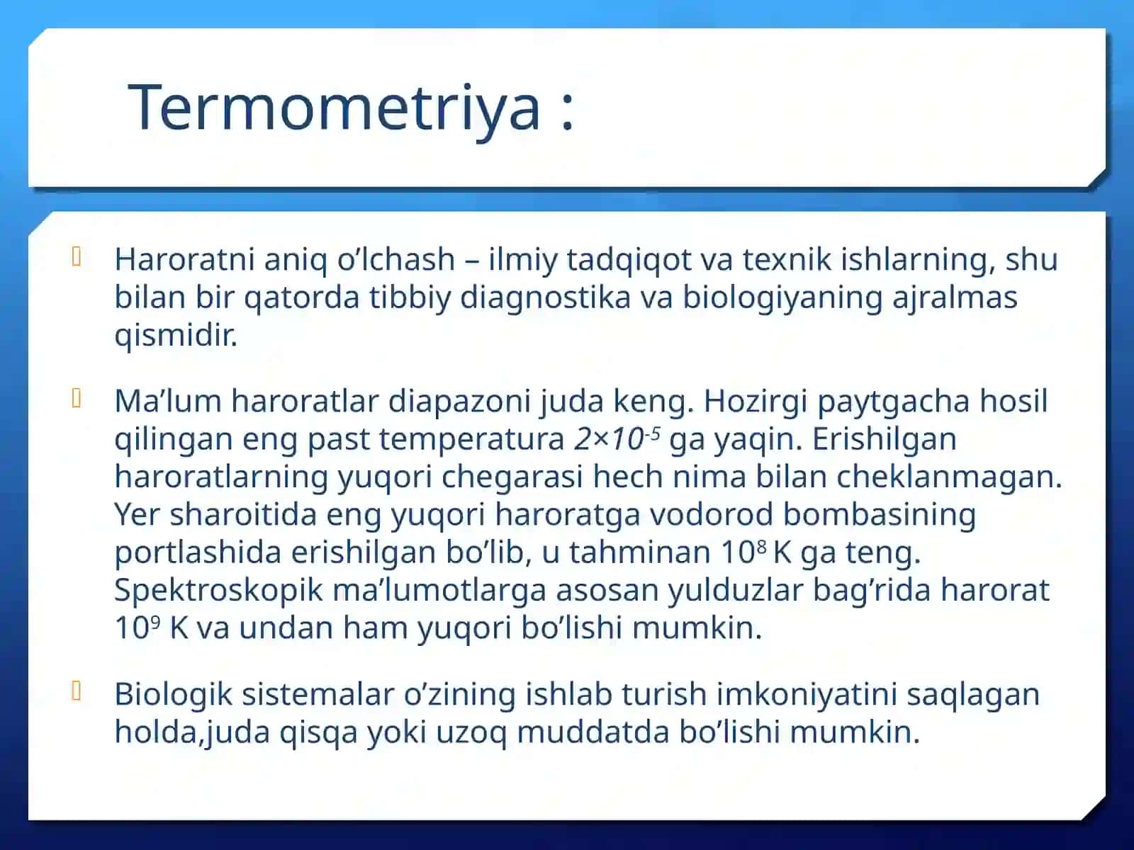 Termometriya va bolalarda tana haroratini o`lchash 2