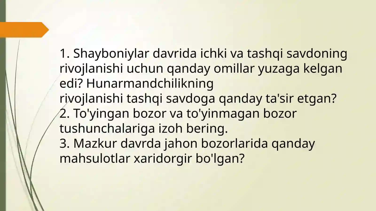 SHAYBONIYLAR DAVRIDA ICHKI VA TASHQI SAVDO 2