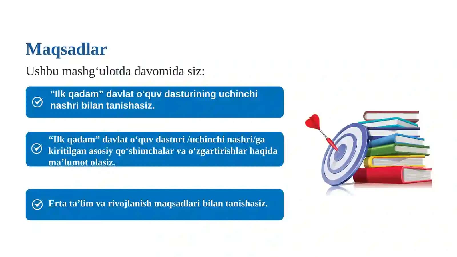 "Ilk  qadam" davlat o‘quv dasturi 2