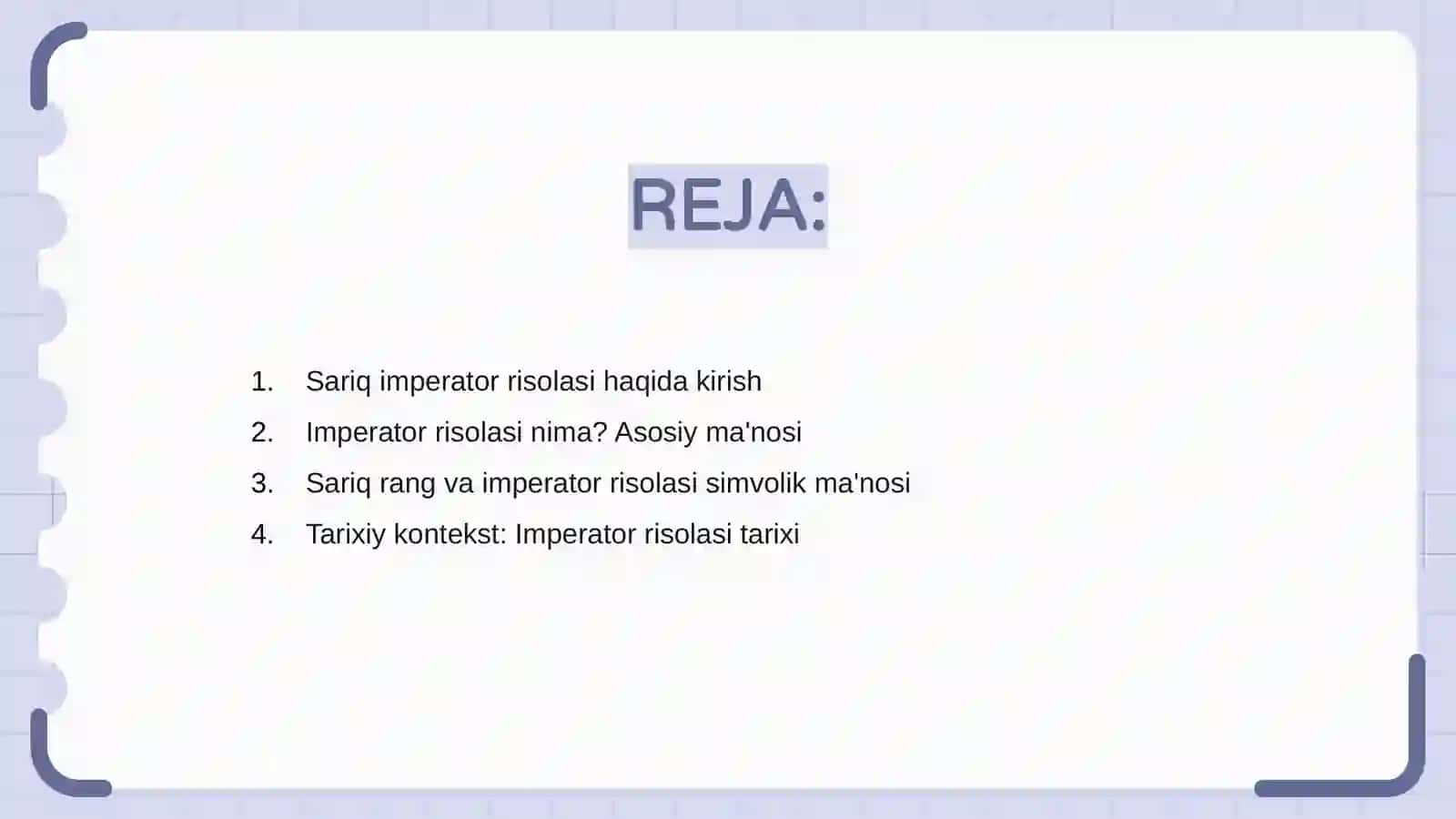 Sariq imperator risolasi 2
