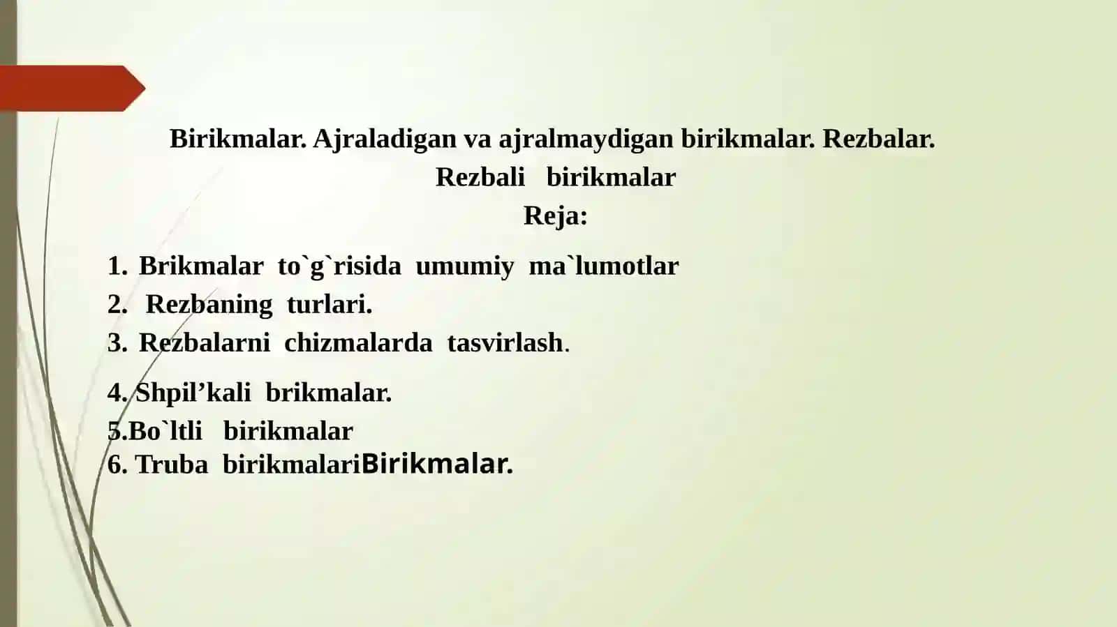 Rezba birikmalari 2