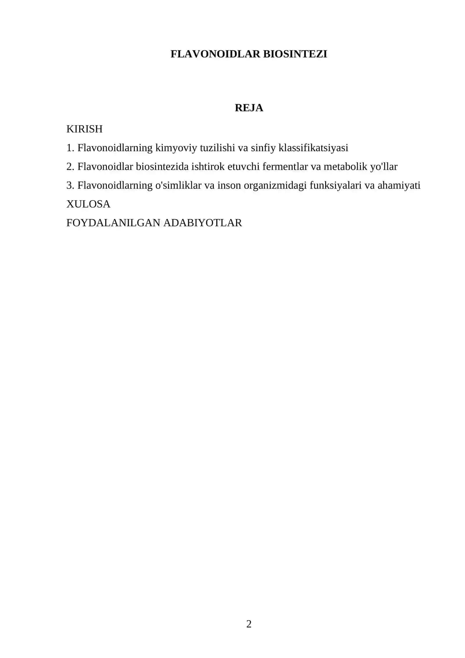 FLAVONOIDLAR BIOSINTEZI 2