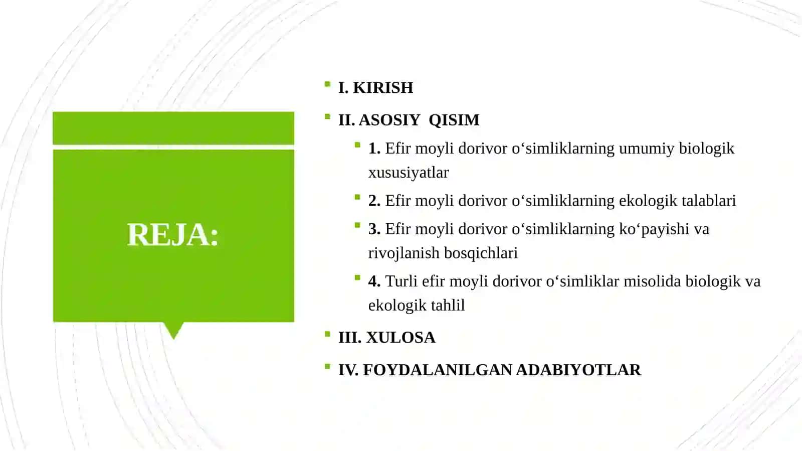 EFIR MOYLI DORIVOR O‘SIMLIKLAR BIOLOGIYASI VA EKALOGIYASI 2