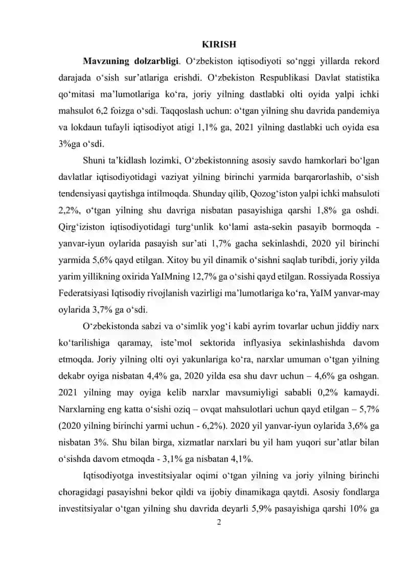 XARAJATLAR TAHLILI 2
