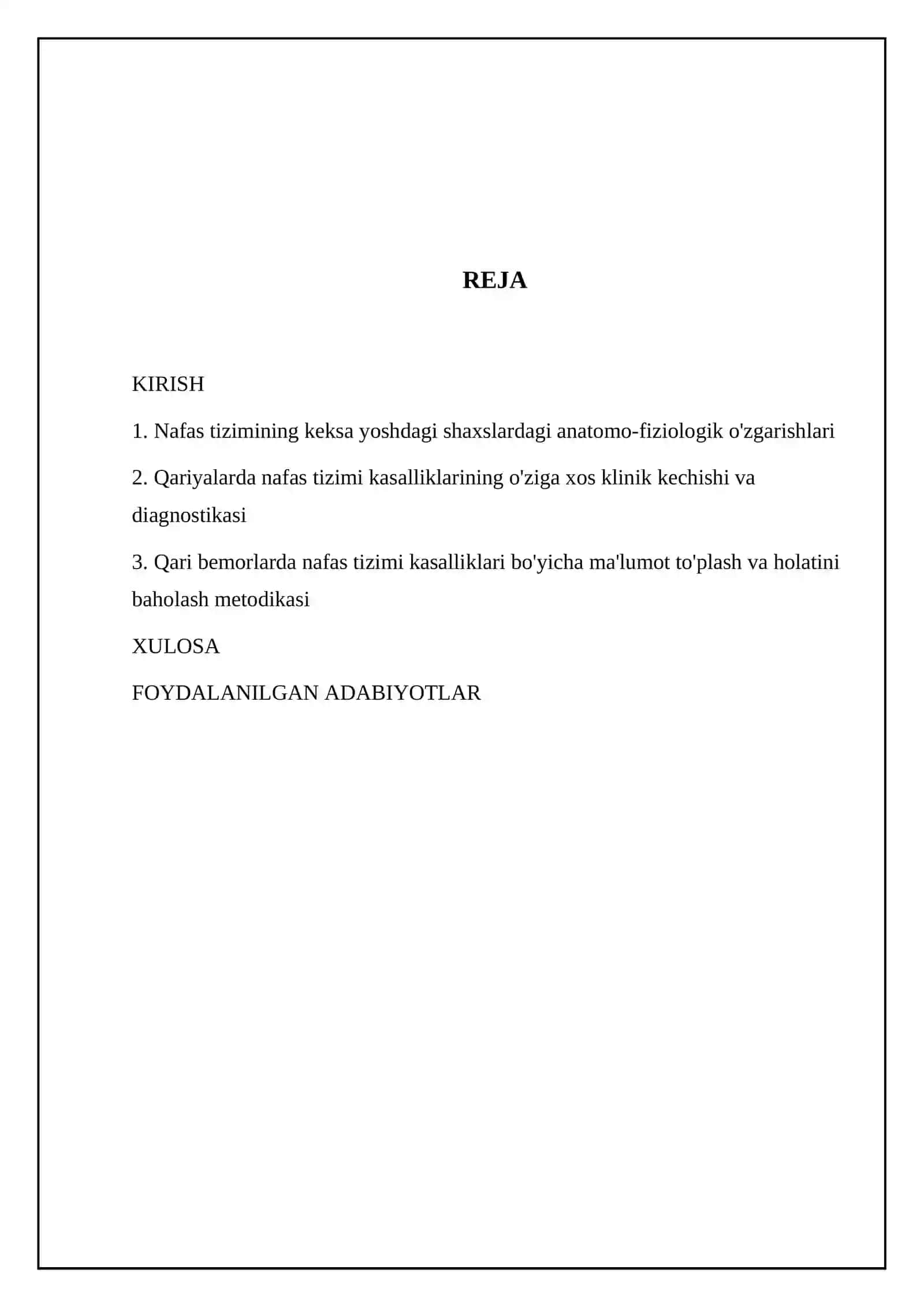Qariyalarda nafas tizimi a'zolari kasalliklarini o'ziga xos kechishi 2