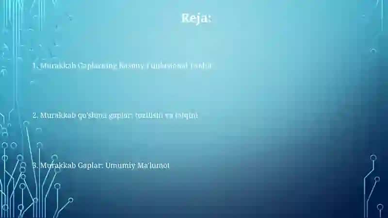 Murakkab Gaplarning Rasmiy-Funktsional Tahlili 2
