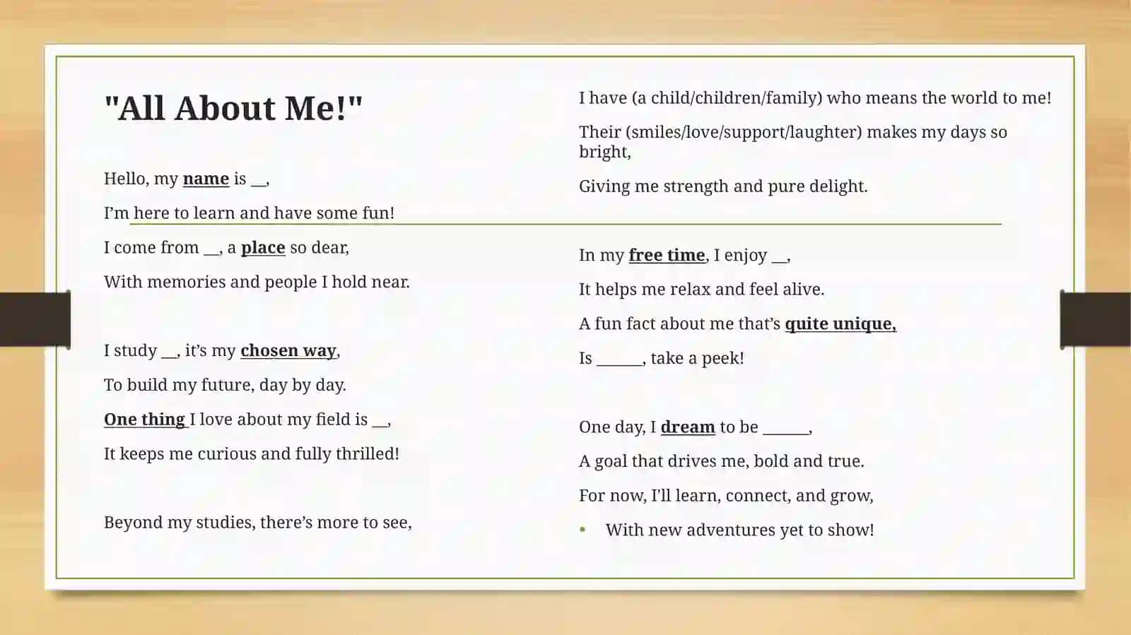 All About Me! 2