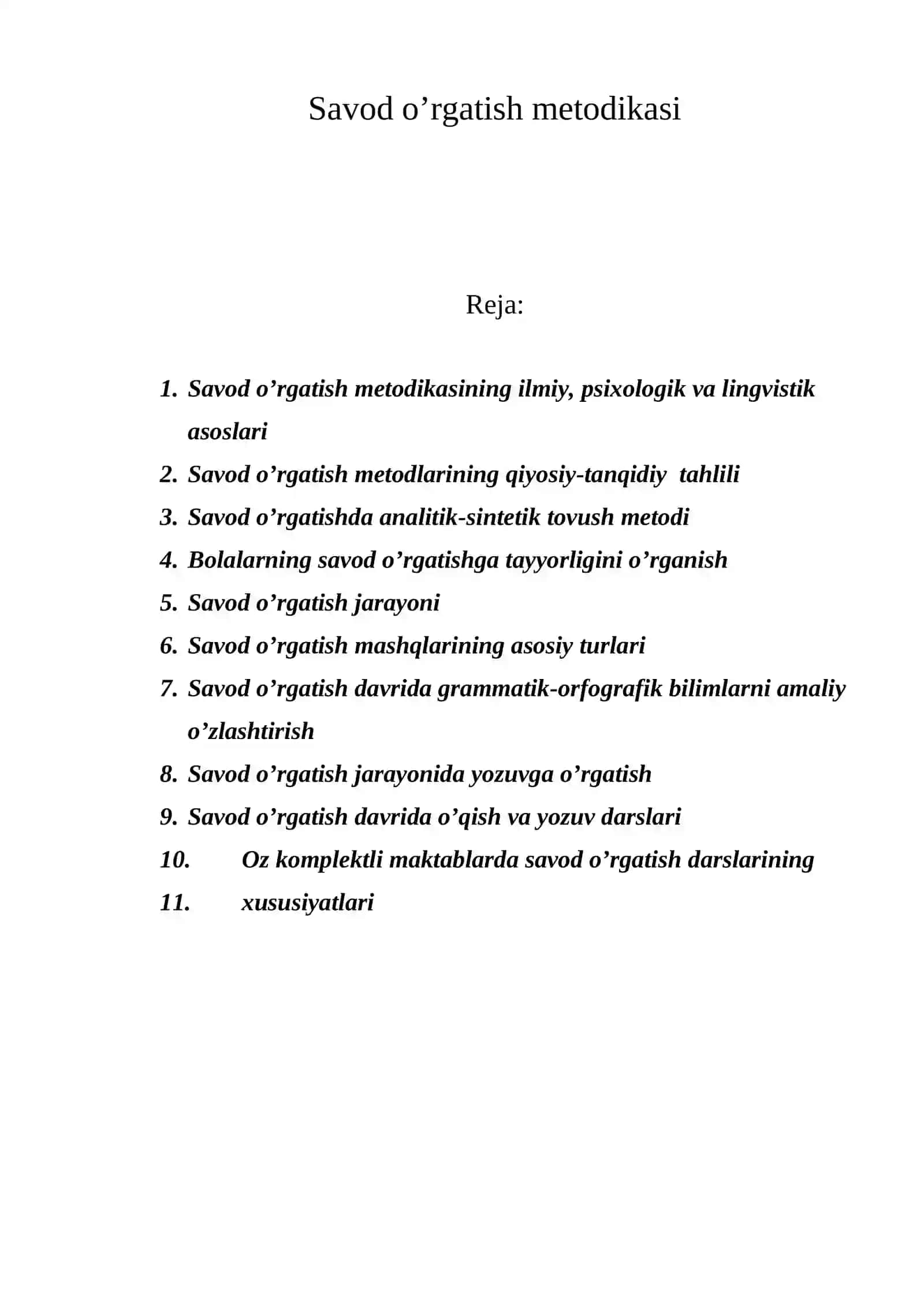 Savod O`rgatish Metodikasi 2