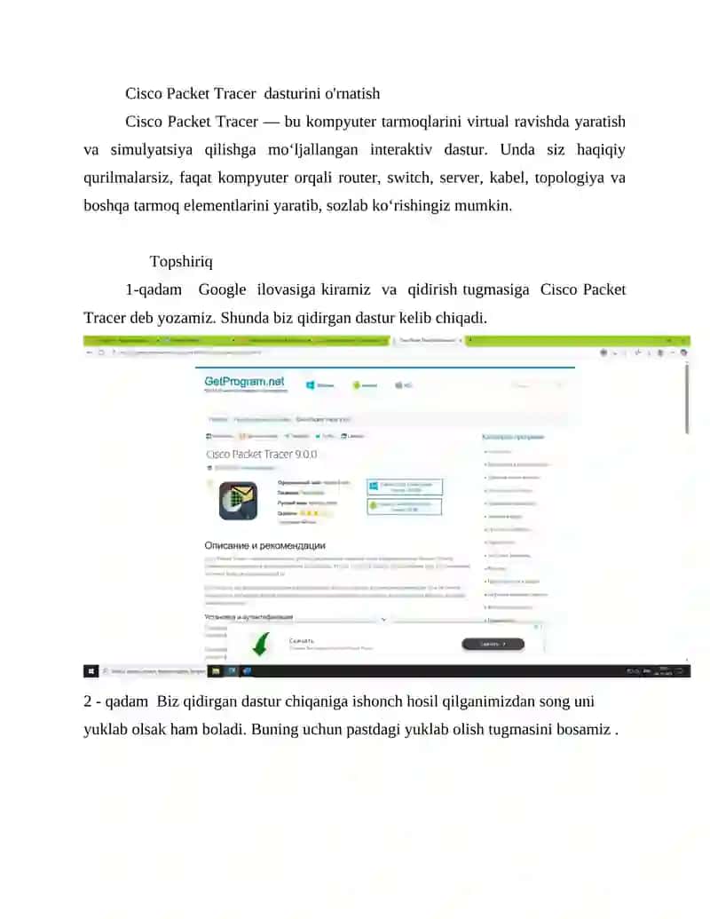 Cisco Packet Tracer dasturi 2