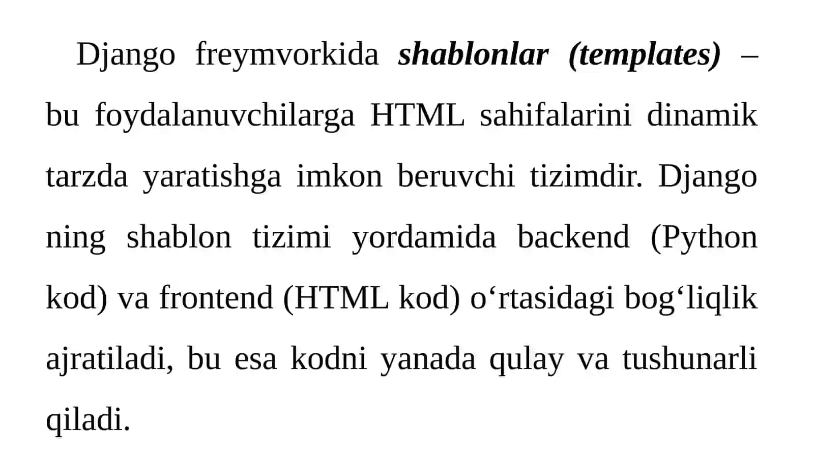 Django framework da shablonlar 2
