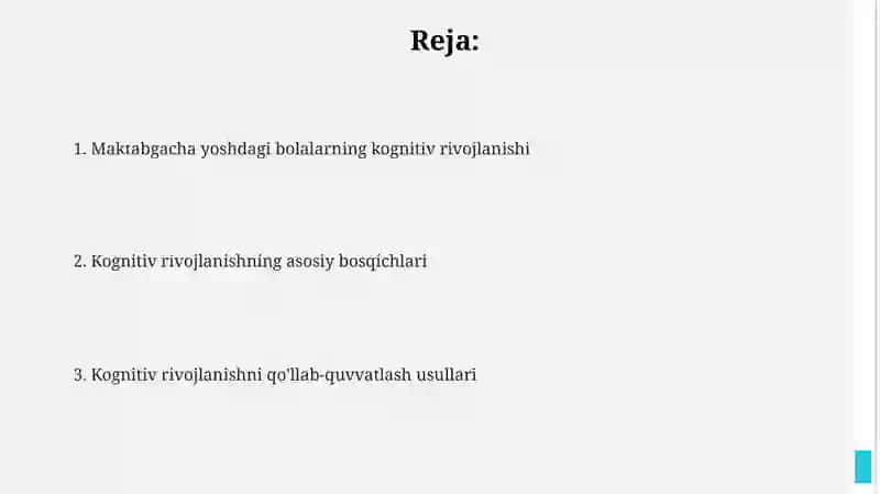 Boğcha yoshidagi bola bilish jaryonlarining rivojlanishi 2