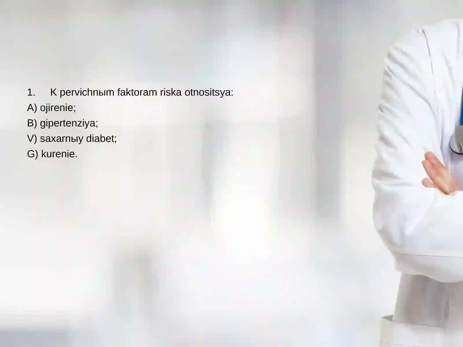Profilaktika asoslari bo'yicha test topshiriqlari 2