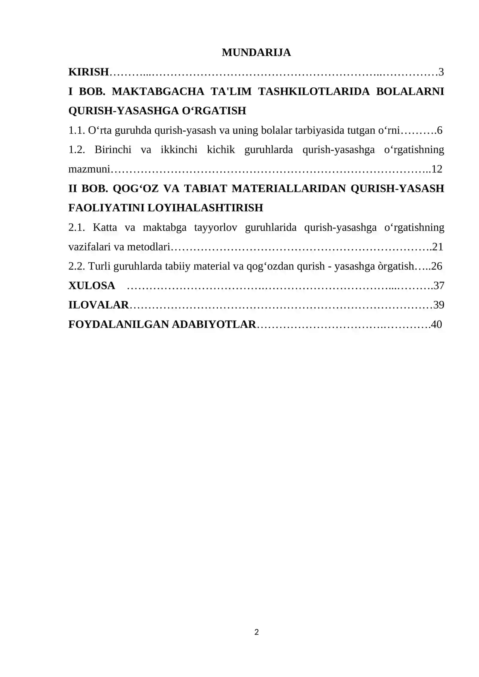 O‘RTA GURUHDA QURISH-YASASH MASHG‘ULOTLARI 2