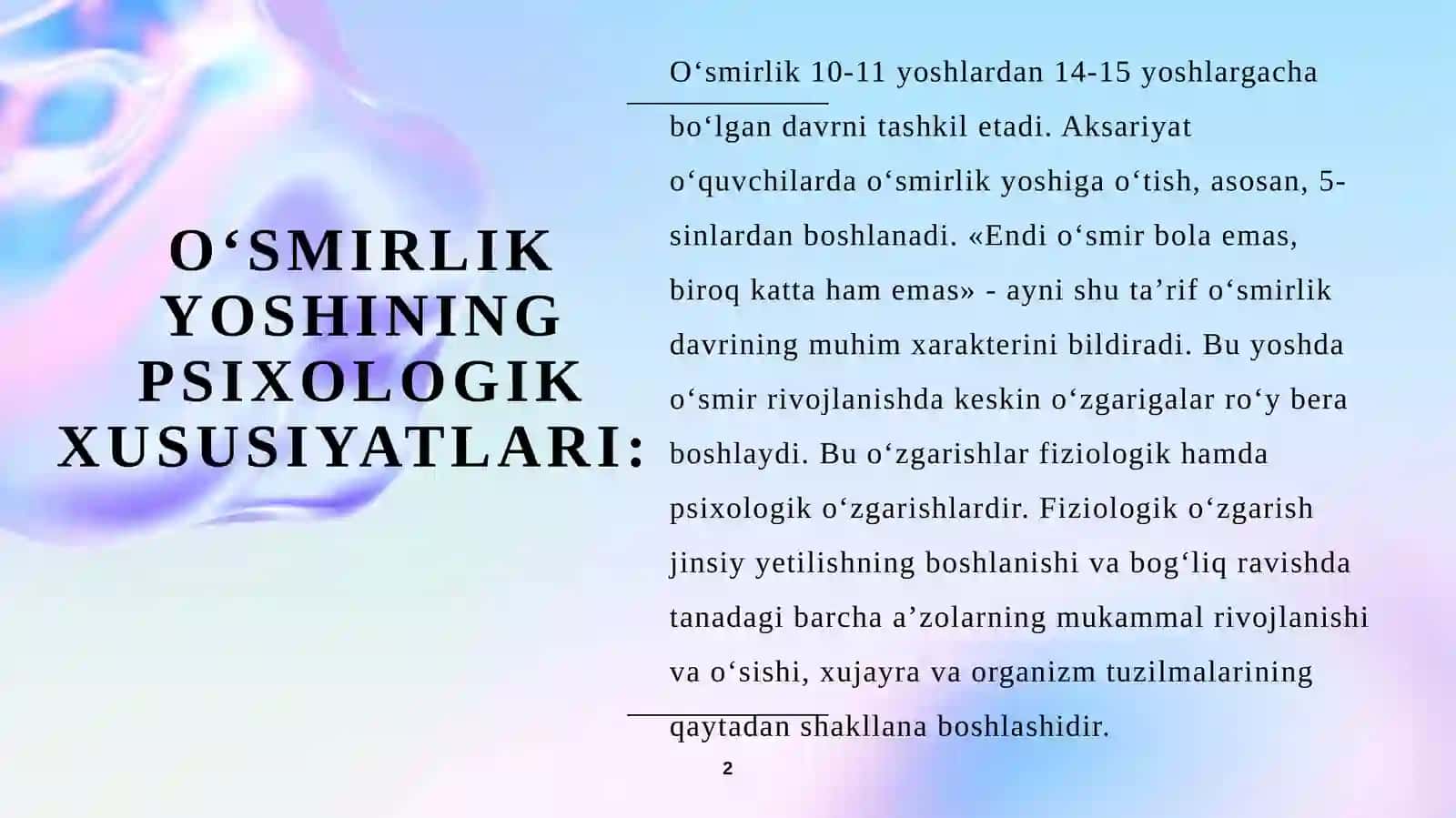 O‘smirlik davrida kattalar va tengdoshlar bilan muloqot 2