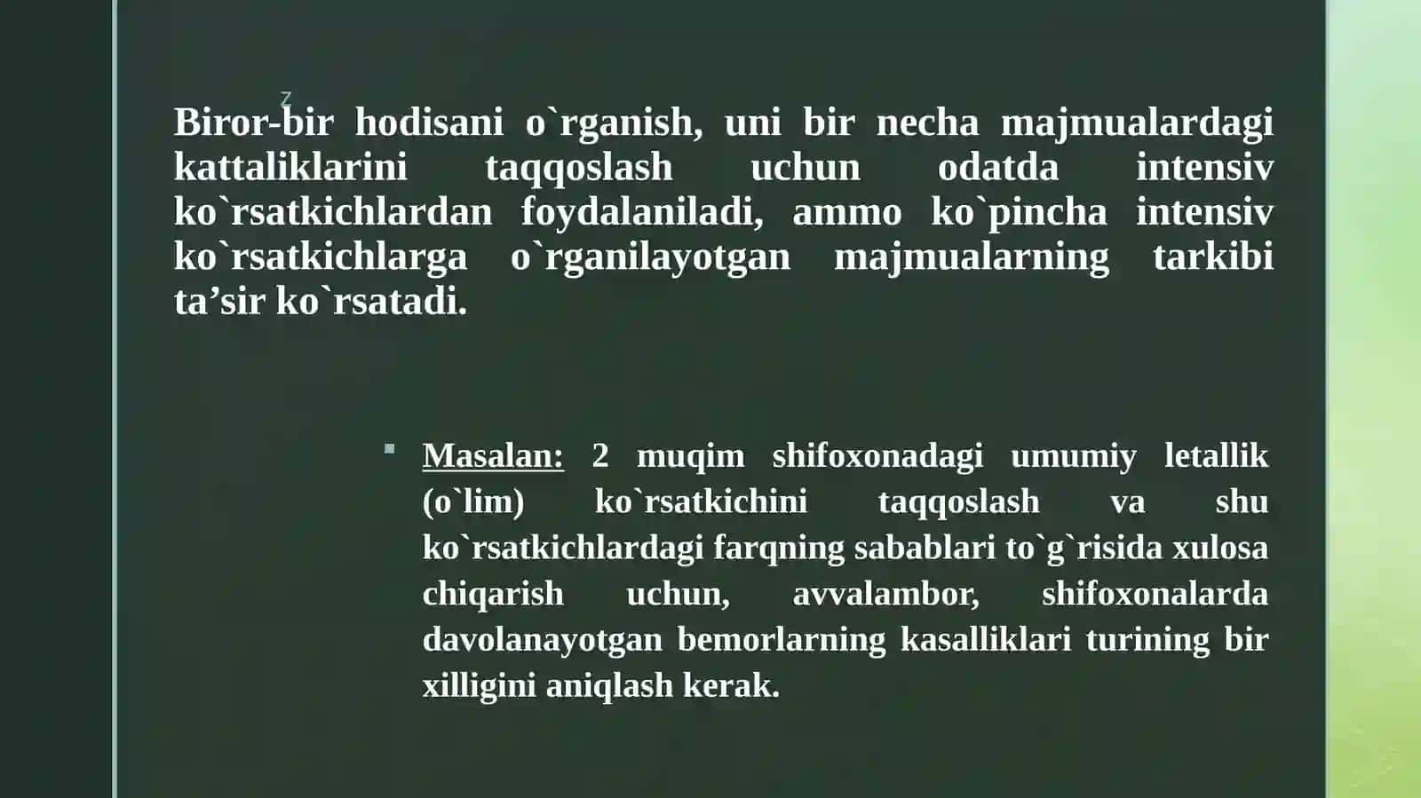 Standartlash va uning tibbiyotda qo`llanilishi 2