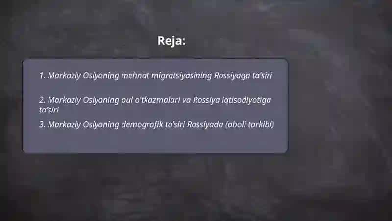 Markaziy Osiyoning taʼsiri 2