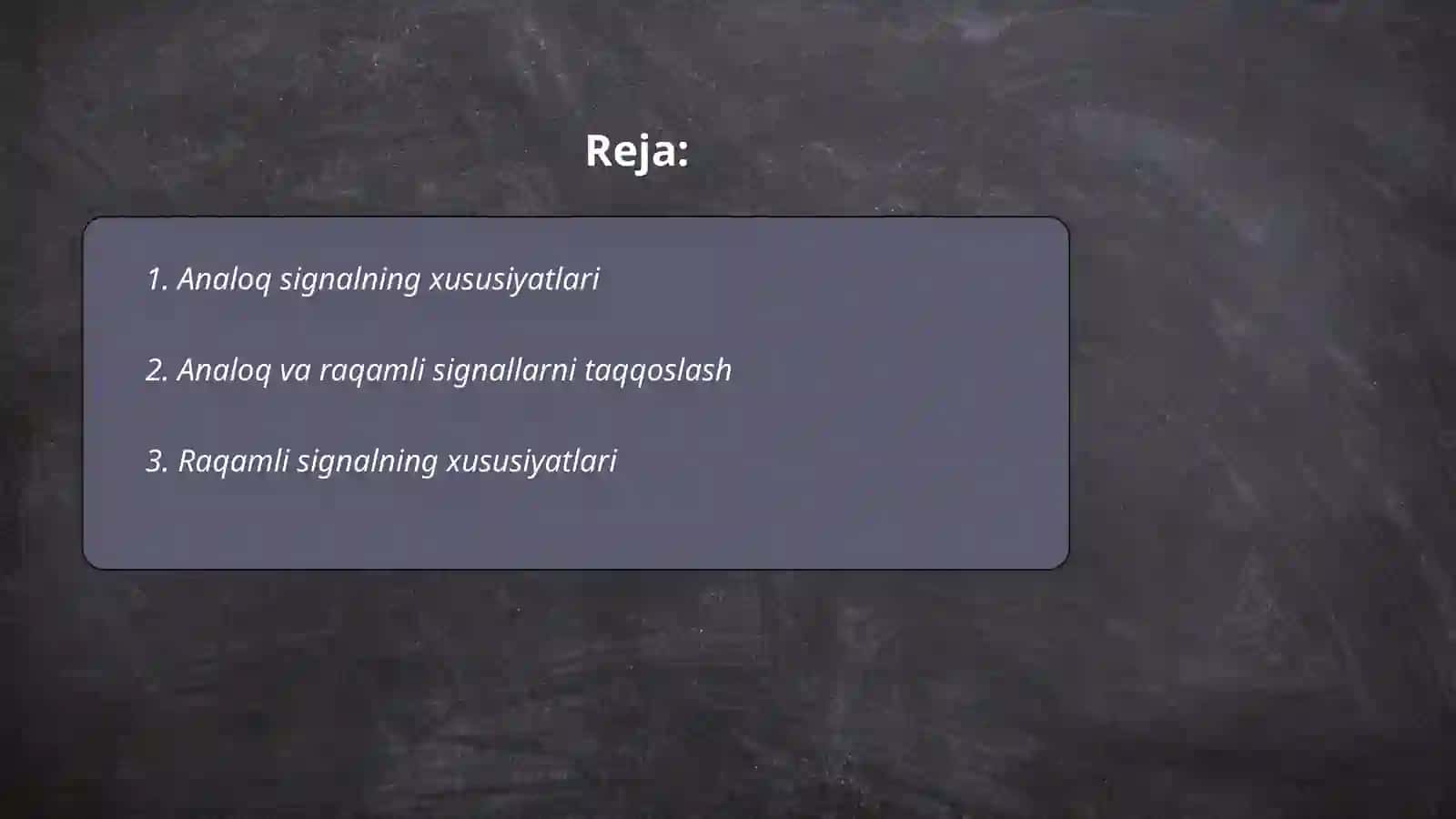 Analog va raqamli signallar 2