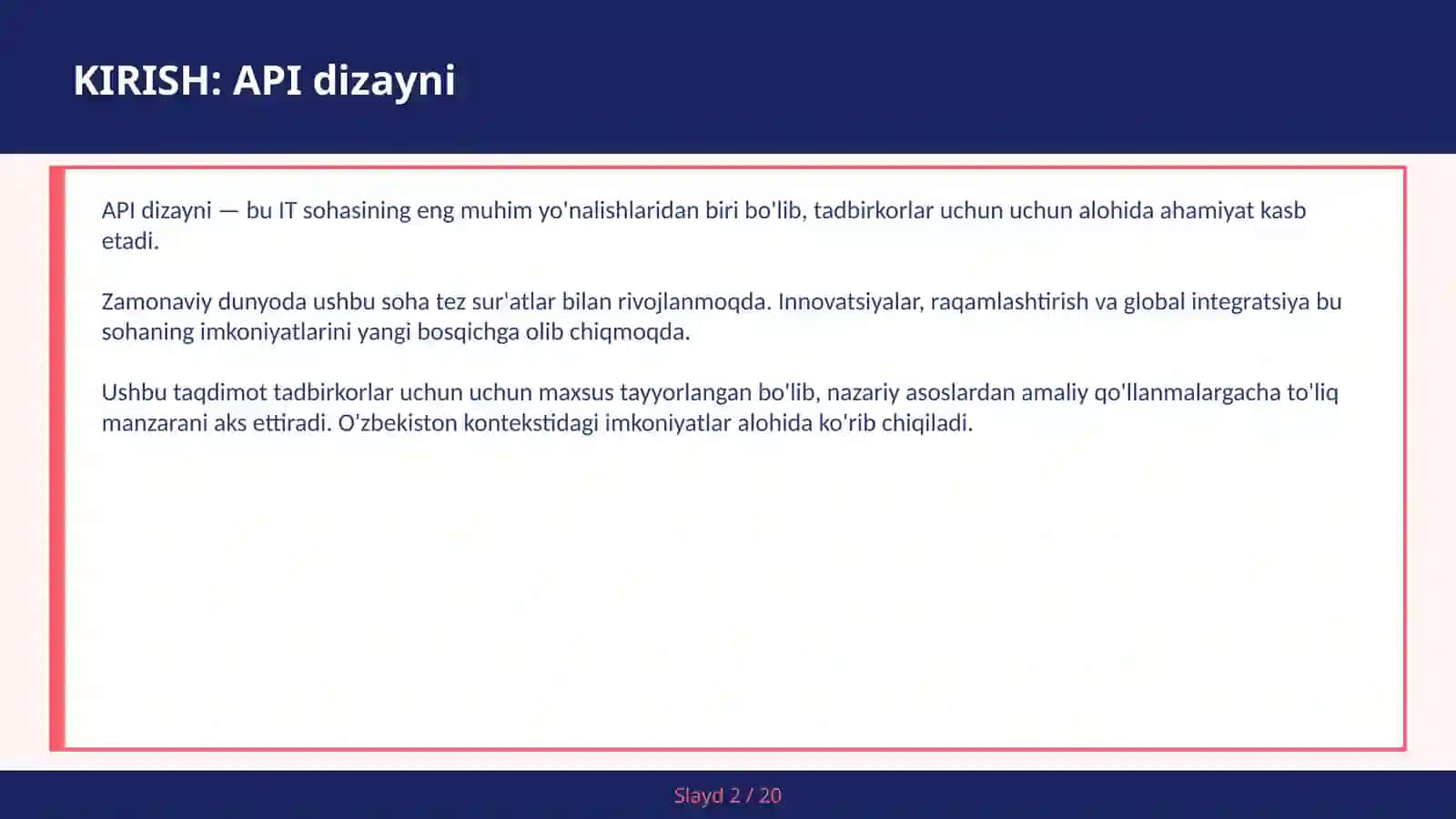 API DIZAYNI 2